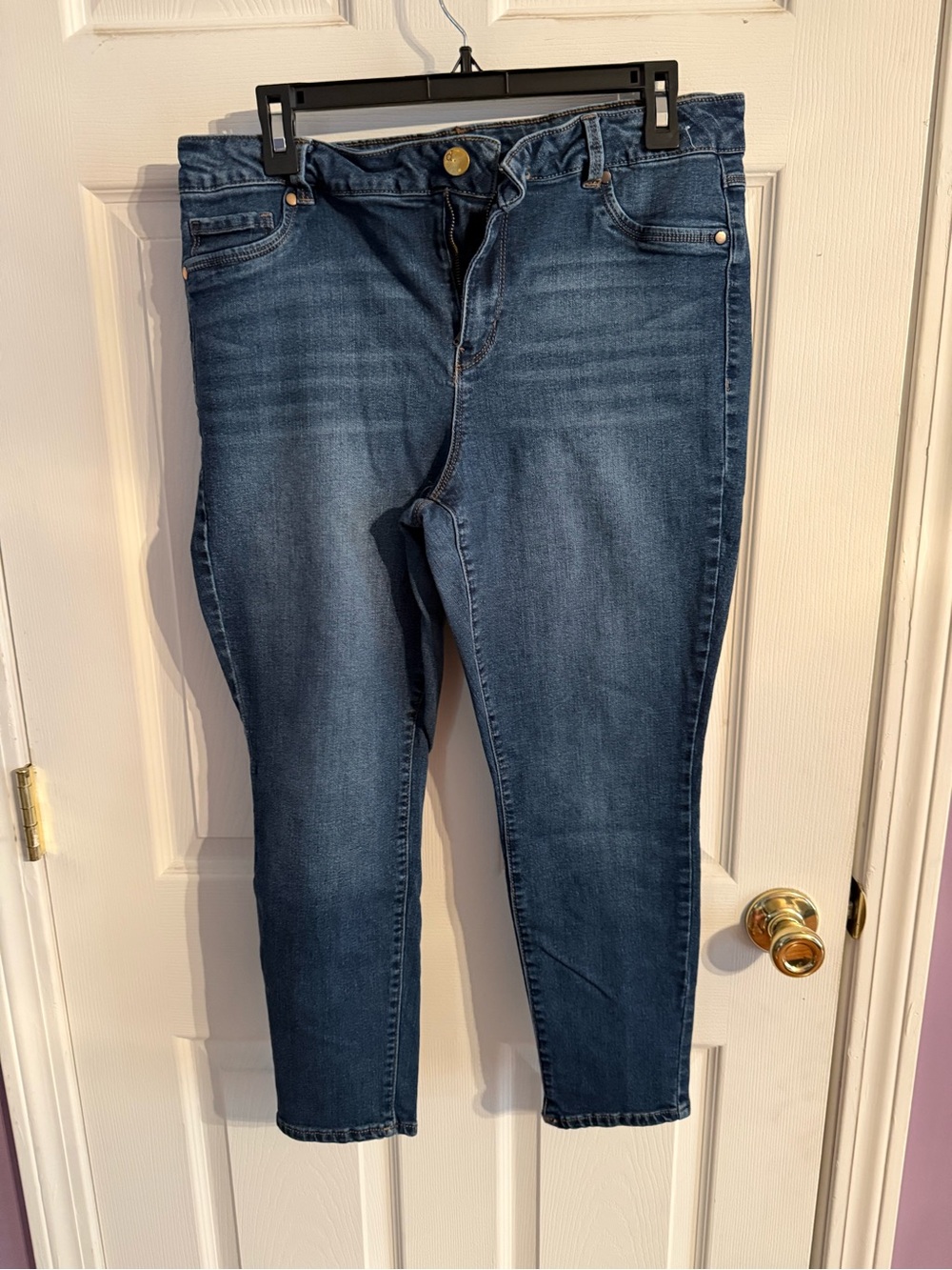 d. jeans Dark Blue Ankle Crop Slim Stretch Jeans